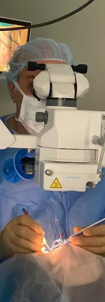Dr. Khosrof performing cataract surgery