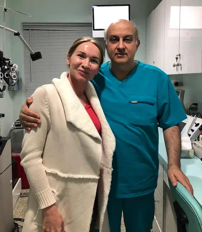 Dr. Khosrof with his happy patient