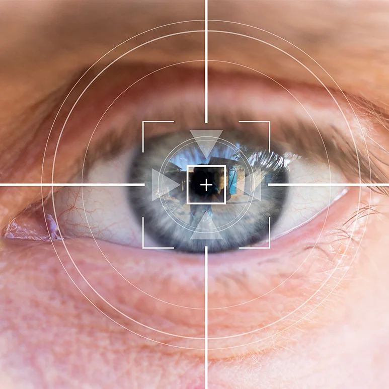 close up of man's eye