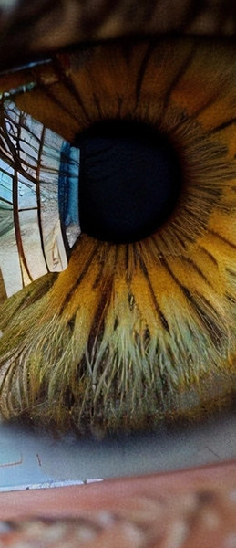 Detailed view of hazel eye