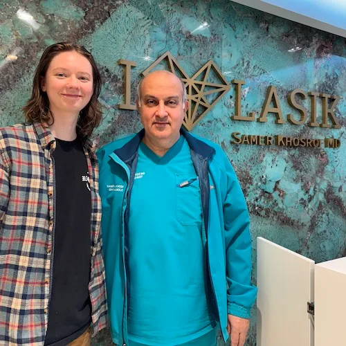Dr. Khosrof with one of his many satisfied lasik patients