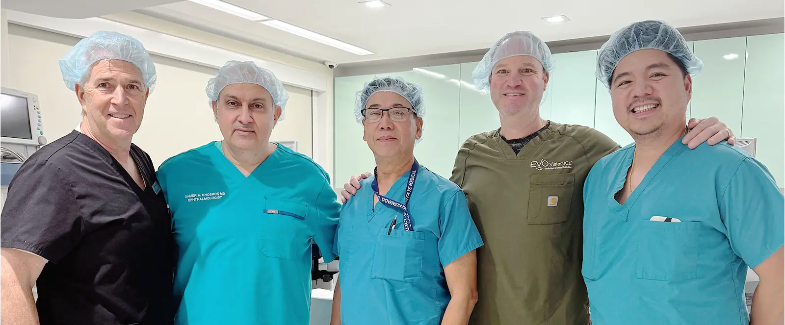 i love lasik doctors standing together in scrubs-banner