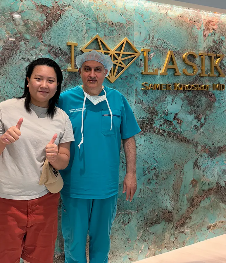 khosrof and happy asian patient post op lasik